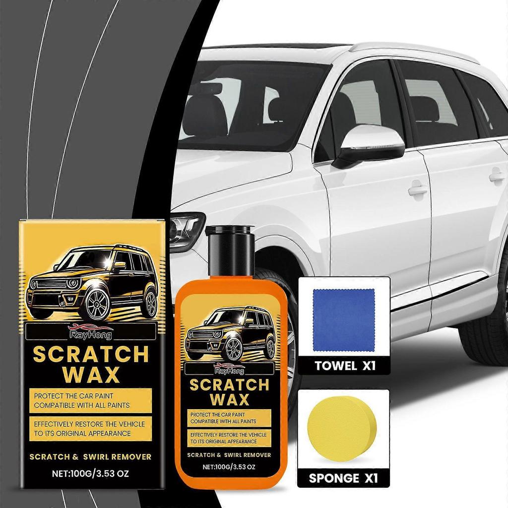 Limited time!!Rayhong Car Scratch Remover Car Scratch Care Paste Quickly Removes Scratches, Easy To Clean And Use
