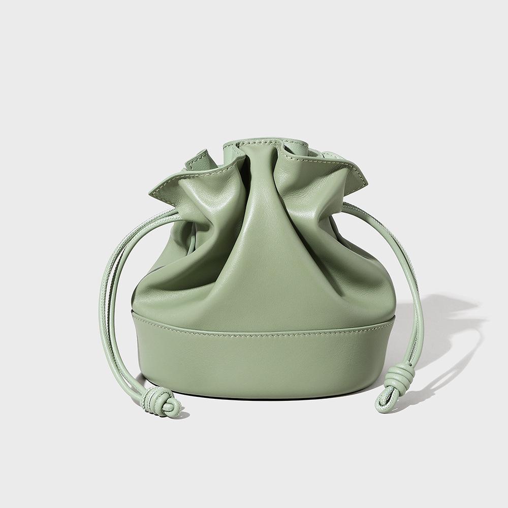 Drawstring Leather Cloud-shaped Bag, High-end and Fashionable Underarm Single-shoulder Bag, Large-capacity Bucket Bag, Crossbody Small Bag