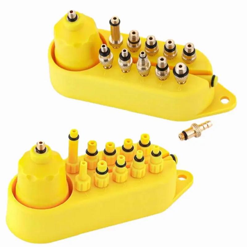 TOOPRE Bike Disc Brake Oil Change Tool Set Mountain Bicycle Brake Fluid Filling Kit Universal Metal Joint Brass Fittings