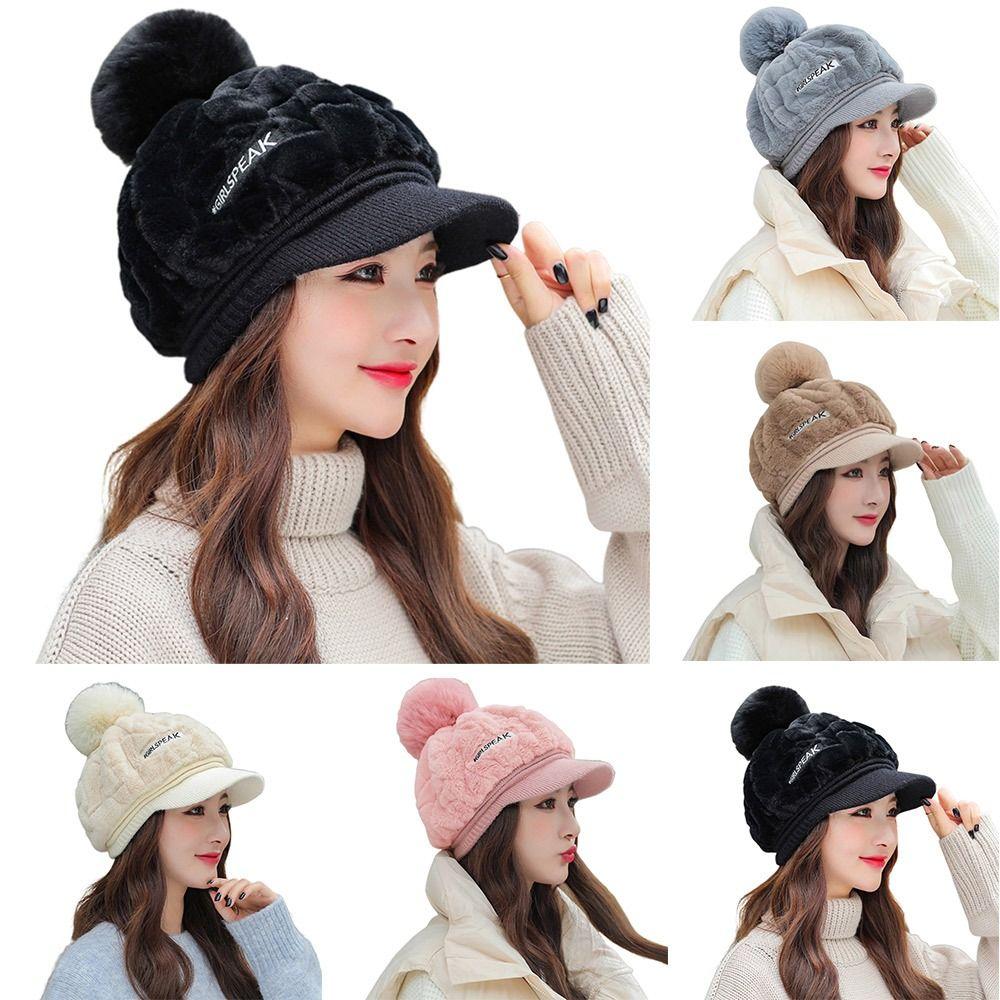 Thickened Winter Cap Windproof Ear Protection Hat New Beanies Bonnet  Women