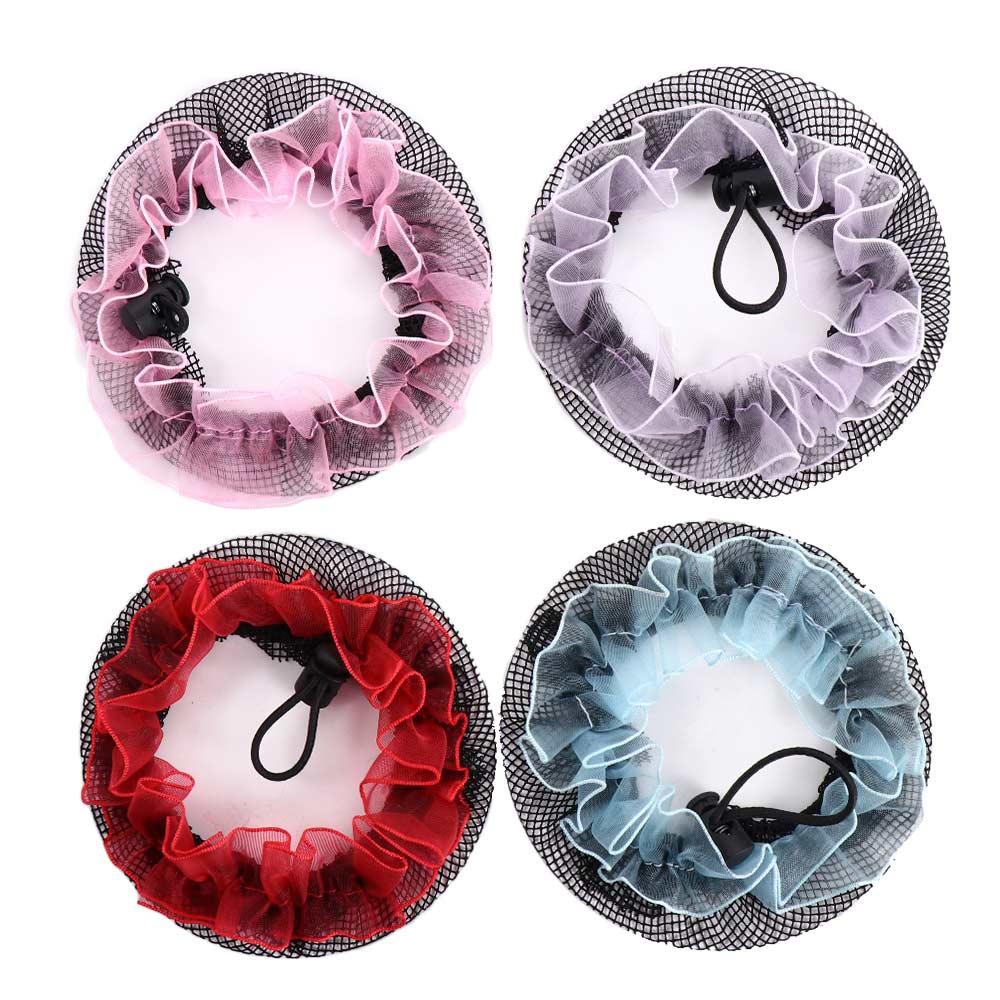 Elastic Adjustable Hair Holder Ballet Bun Hair Nets Girls Drawstring Snoods Ponytail Holder