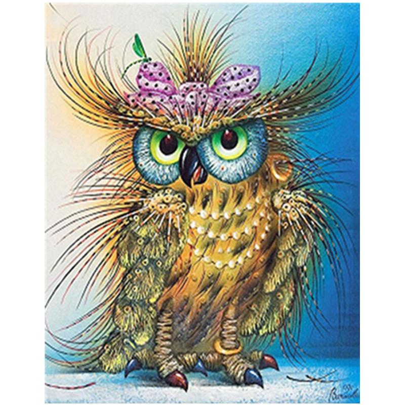 5D DIY Алмазная картина Лесная сова Алмазная вышивка Набор для вышивки крестом Полный горный хрусталь Мозаика Домашний декор