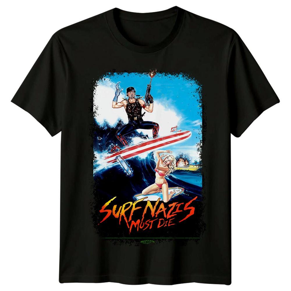 Surf Nazis Must Die (1987) Movie Poster Inspired T-Shirt Retro 80s Tee Unisex