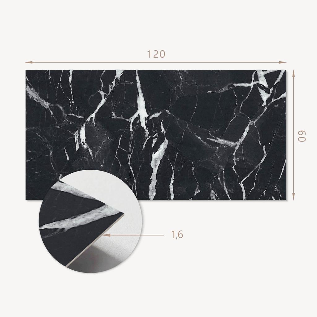 Self-Adhesive Printed Vinyl Panel 120x60 cm Marble Pattern with Veins
