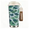 Green Camouflage Pattern Stainless Steel Insulated Coffee Tumbler Vacuum Travel Mug Leakproof Thermal Cup for Outdoor Sports Office