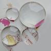 Glass Patch Transparent Crystal Round Flat Back Glass Cabochon Scrapbooking