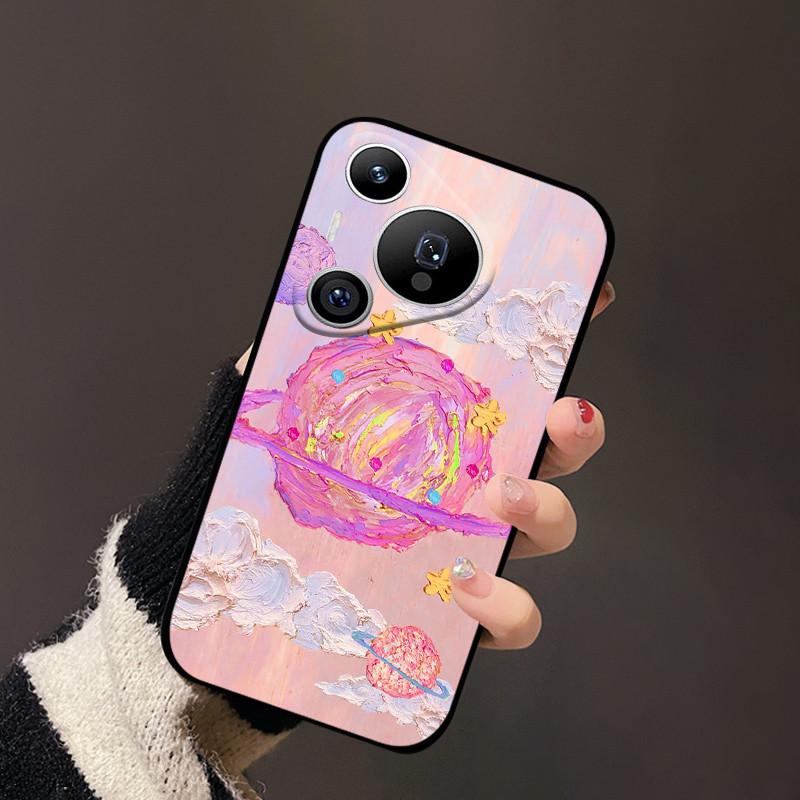 Чехол для Huawei Pura 70 Черный Матовый Милый Мягкий Силиконовый ТПУ Чехлы для Pura70 Pro Pura 70 Pro+ Плюс Ультра Чехол Защитный Fundas