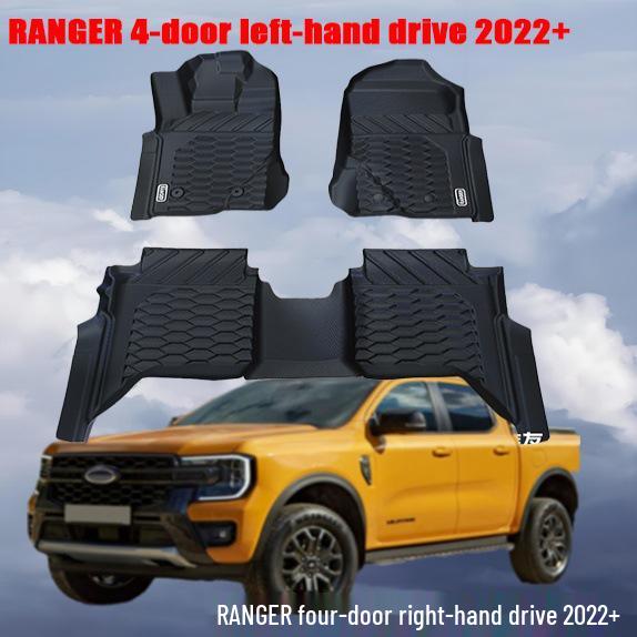 Ranger 4-дверный LHD 2022-2024 T9 Специальные автомобильные коврики для пола Ковры из ТПЭ