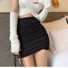 Юбки женские, прикрывающие бедра, шикарные, с высокой талией, складки, нерегулярные, модные, уличные, милые, пикантные, для девушек, универсальные, Ulzzang, летние, облегающие