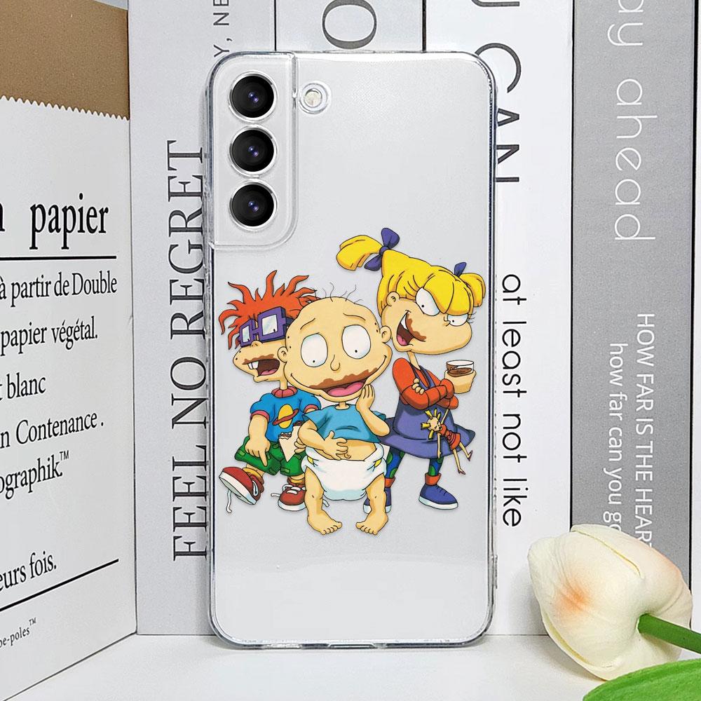 Мультяшный Забавный R-Rugrats Чехол для Телефона для Samsung Galaxy S25 S24 S23 Ultra S22 Plus S21 S23 FE Прозрачные Мягкие Чехлы Fundas Coque