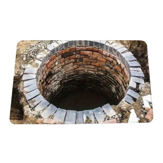 3D Ковер с оптической иллюзией Реалистичная яма Нескользящий коврик для пола Ковер-прихожая Бездонная яма Коврик для гостиной Спальни Игровой комнаты Декор