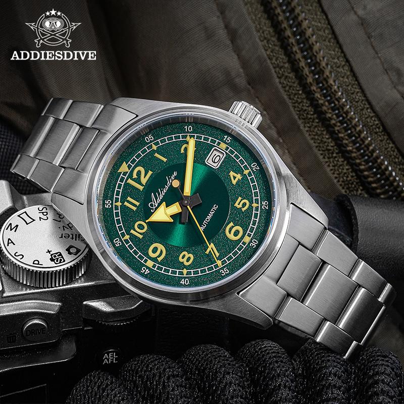 ADDIESDIVE AD2055 Мужские Автоматические Механические Часы NH35A Нержавеющая Сталь Роскошные 200M Водонепроницаемые Для Дайвинга Светящиеся Классические Часы