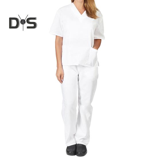 Униформа медсестры, медицинский костюм с V-образным вырезом, униформа медсестры, салон красоты, спа, учреждение по уходу за домашними животными, рабочая одежда, однотонный комплект с короткими рукавами и брюками