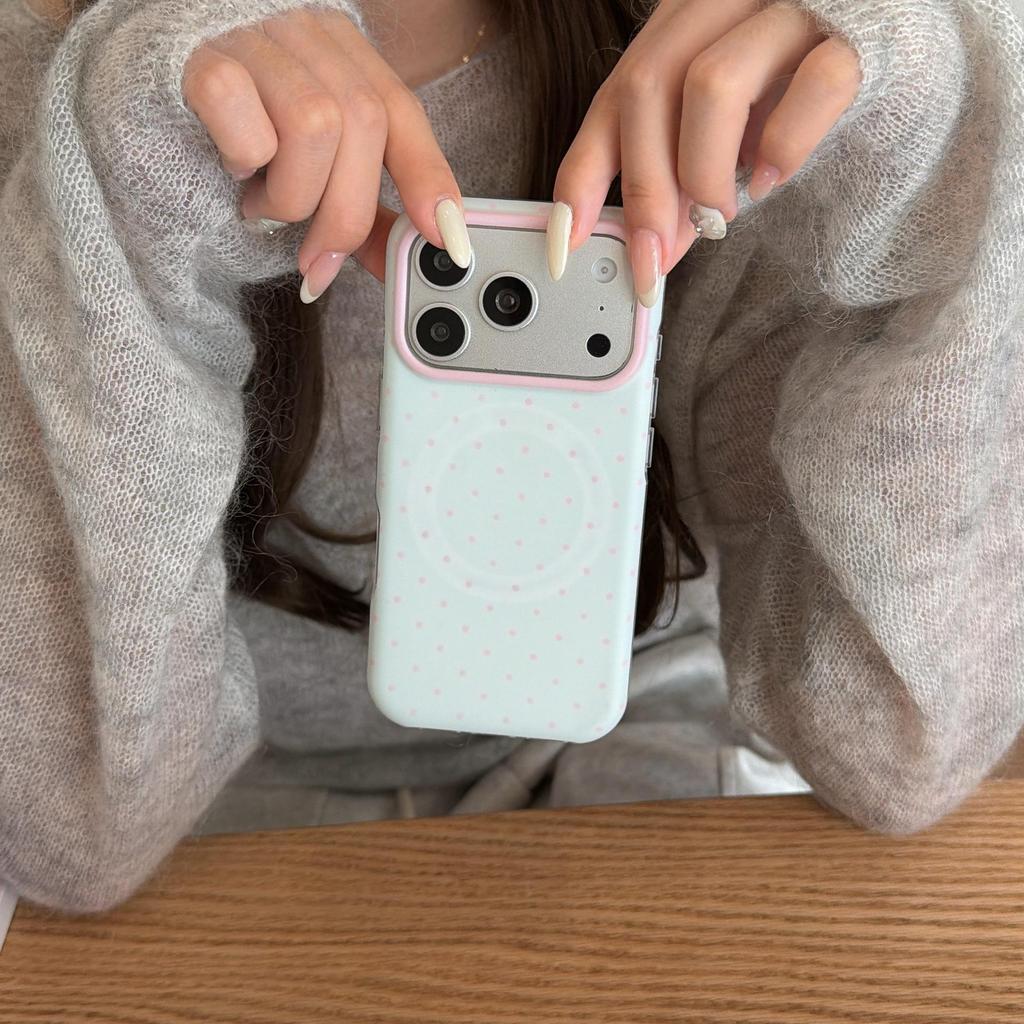 Магнитный чехол-дот для iPhone 15/17 Pro Max - Защитный чехол для женщин