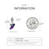 Purple Grape Fruit Pendants copper Plated Authentic Compatible With Authentic Charm Bead Charms Bracelets Bead Charms Jewellery Gifts Ideal For Women