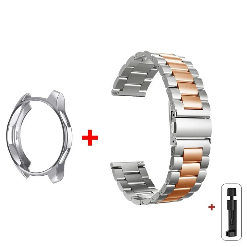 Ремешок+Чехол для Samsung Galaxy Watch 6 5 4 44 40 мм 4/6 Classic 46 42 мм Браслет из нержавеющей стали Ремешок для Galaxy Watch 3 5 Pro 41 45 мм