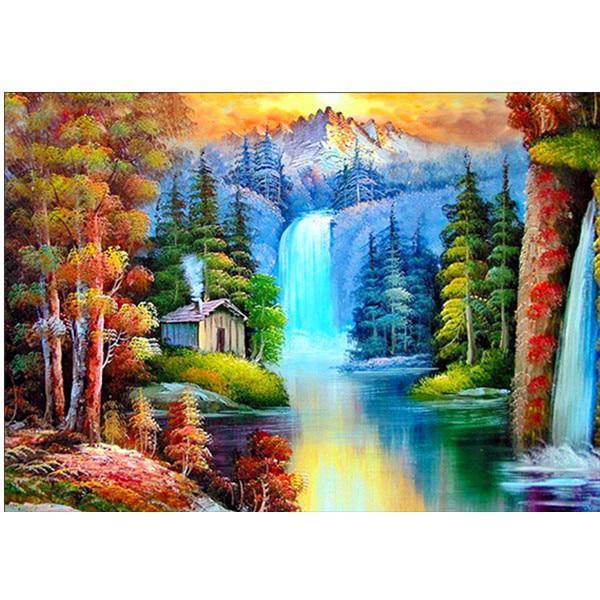 Алмазная вышивка Алмазная картина Полный круг Пейзаж 5D DIY Горный хрусталь Картина Вышивка крестом