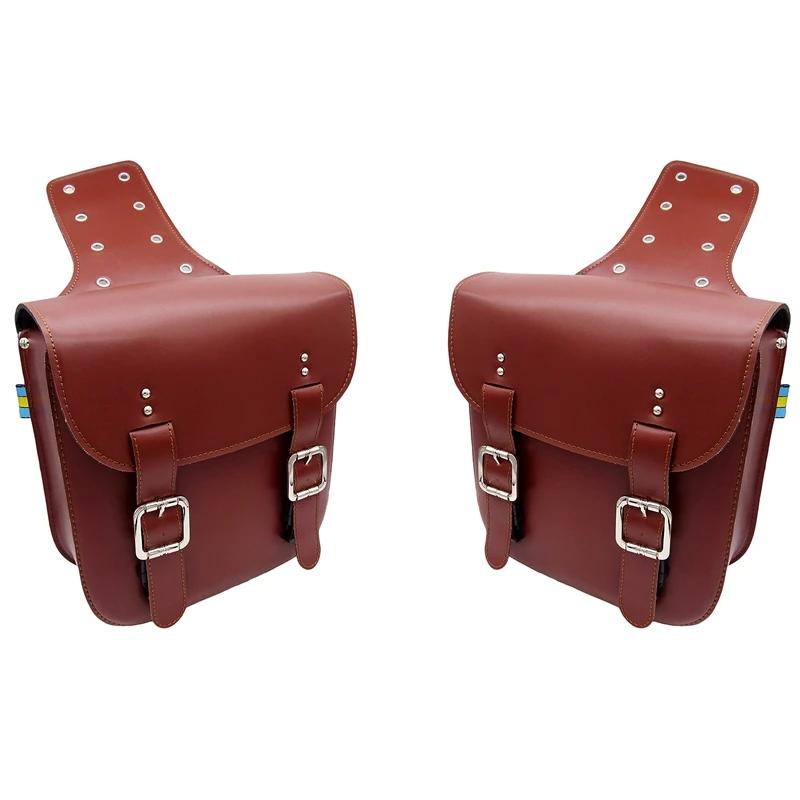 1 Pair Motorbike Tail Side Bags Storage Tool Motorcycle Saddle Bags Large Capacity for Harley Honda