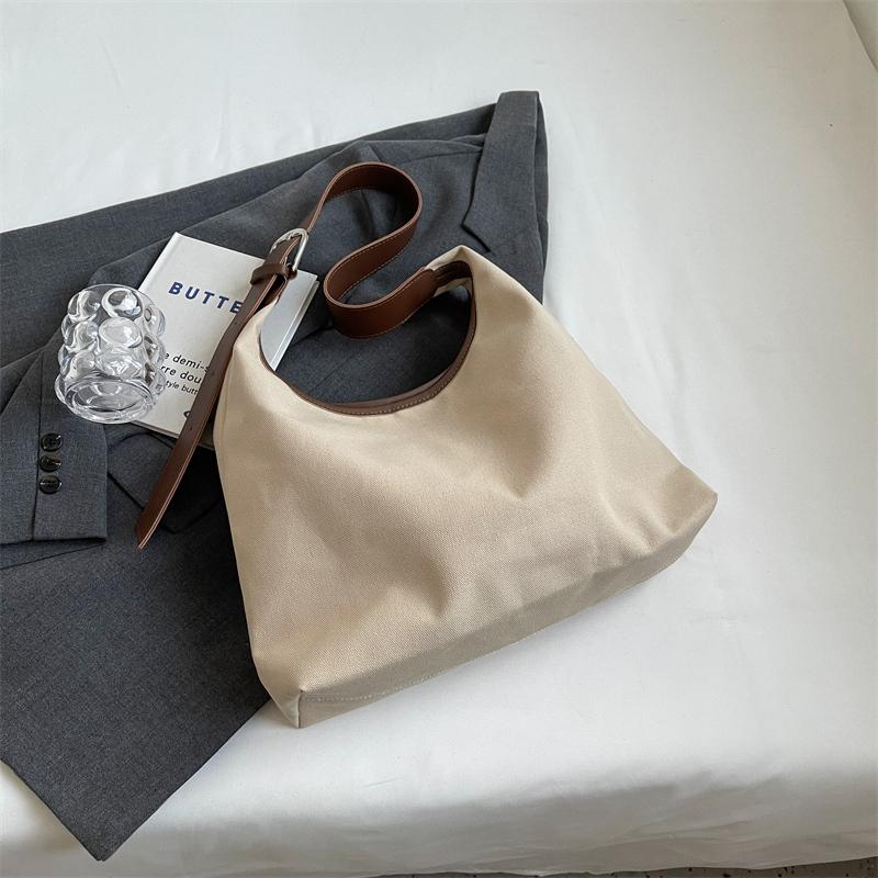 Сплошная цветная холщовая сумка подмышки, большая вместительная сумка на плечо, женская большая сумка, сумка