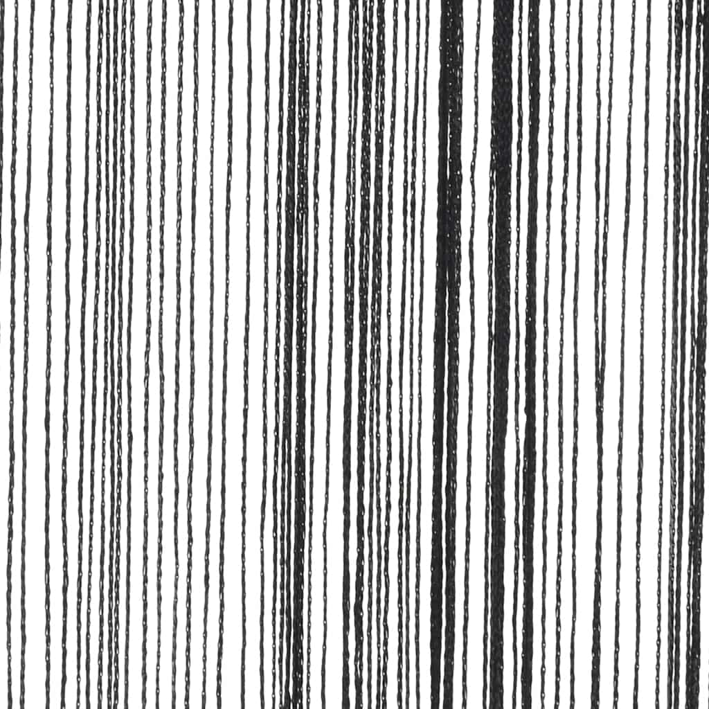 Vidaxl Zasłony Sznurkowe, 2 Sztuki, 100 X 250 Cm, Czarne