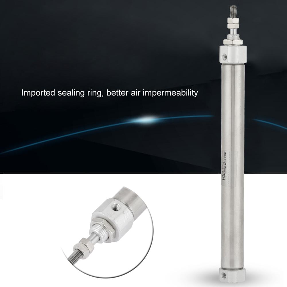 Pneumatic Cylinder, CDJ2D16-125B 16mm Diameter Double Acting Cylinder Stainless Steel Cylinder 125mm Stroke Double Acting Stainless Steel Pne