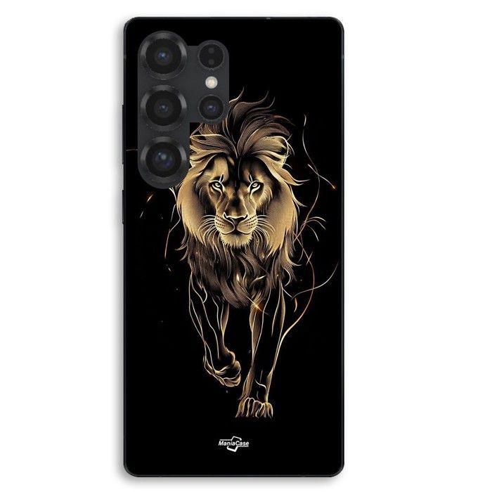 Coque Pour Samsung Galaxy S25 Ultra Lion marche de l'âme avec aura Maniacase