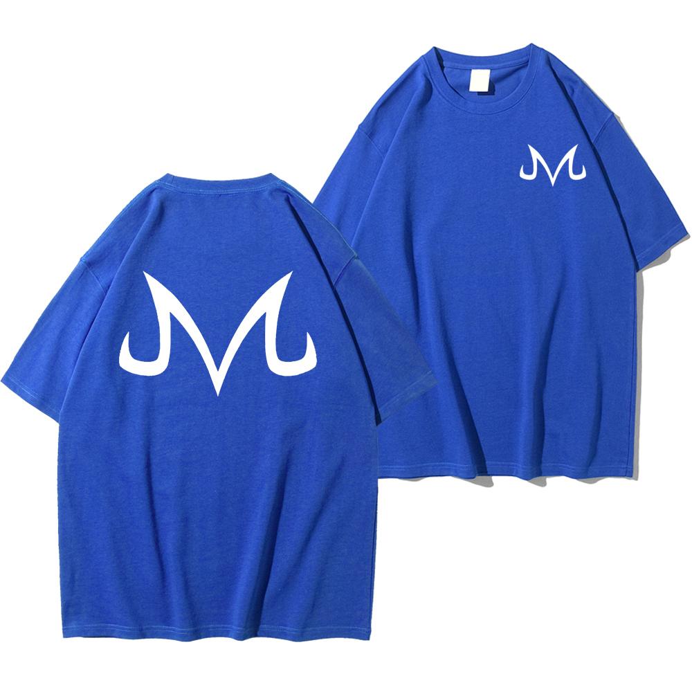 Japan Anime LOGO M Pattern Fashion Printed T-Shirts Men Loose Oversize Short Sleeves O-Neck Breathable Cotton Tees Summer Tshirt
