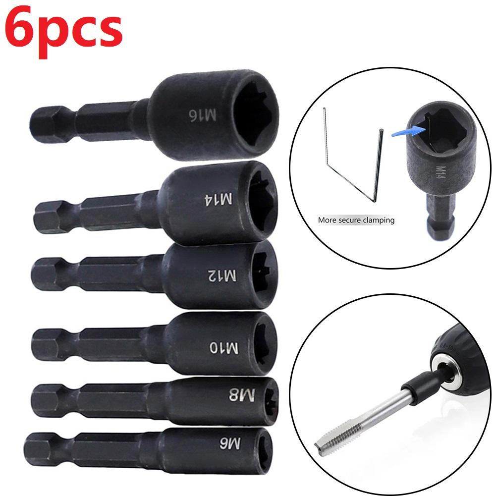 M4-M16 Screw Tap Socket Adapter Holder Extension Bar 1/4 Inch Hex Shank Machine Tap Driver Thread Tap Adapter For Electric Drill