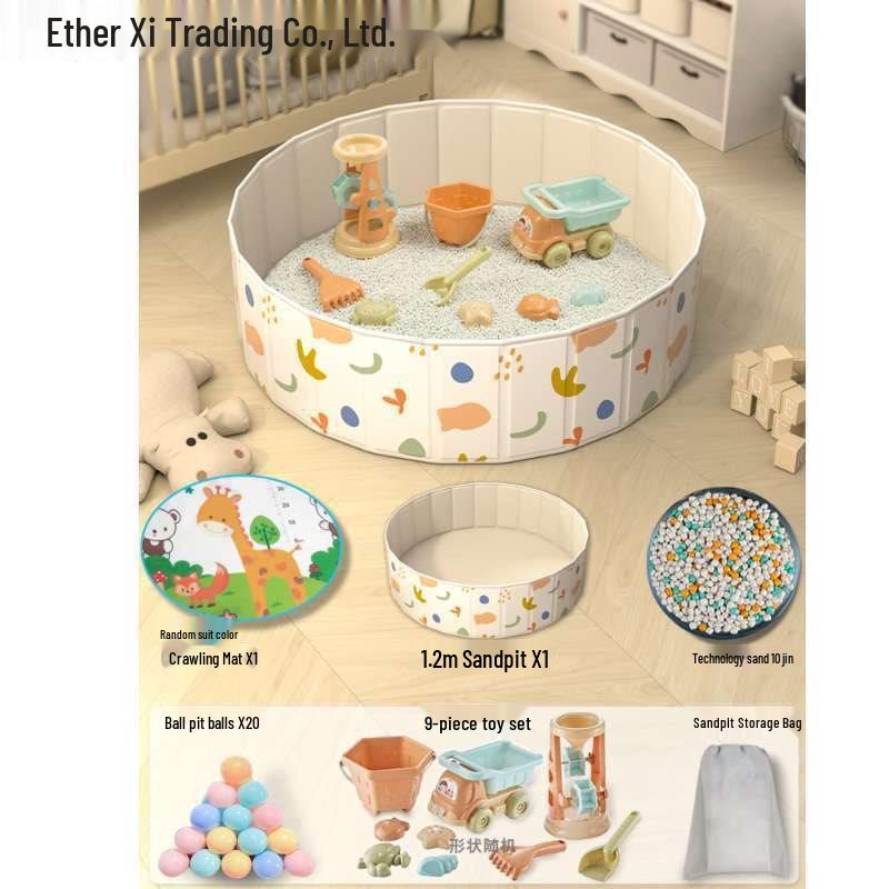 Детская песочница и бассейн с океаническими шариками с ограждением и семенами кассии, игрушки для песка для помещения