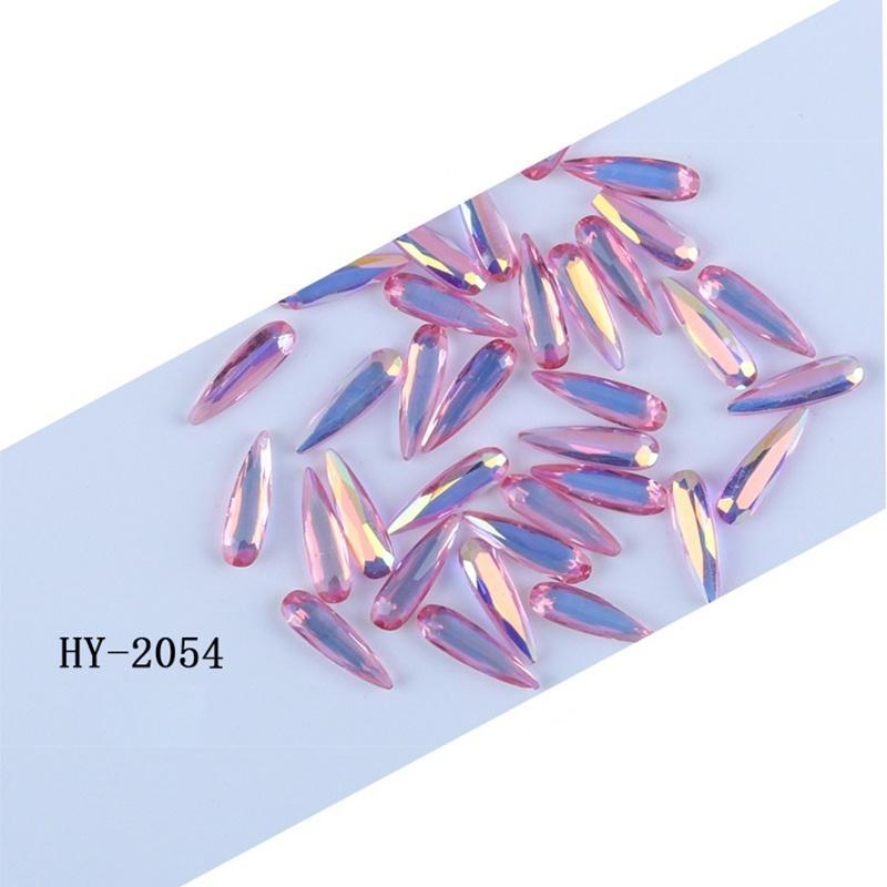 20 шт. цветных страз для дизайна ногтей AB с блестками для маникюра