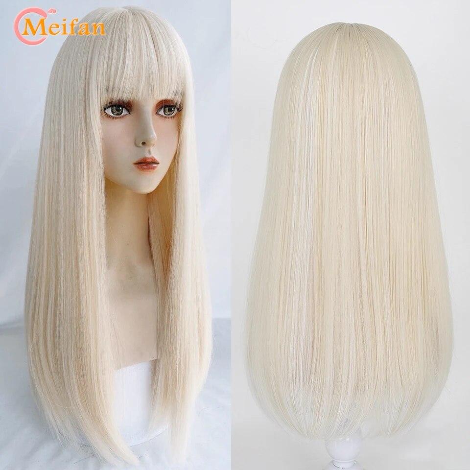 Синтетический длинный омбре красочный парик Лолиты для косплея в стиле Харадзюку с челкой, натуральные волнистые парики для Хэллоуина, розовый, фиолетовый, синий, повседневные