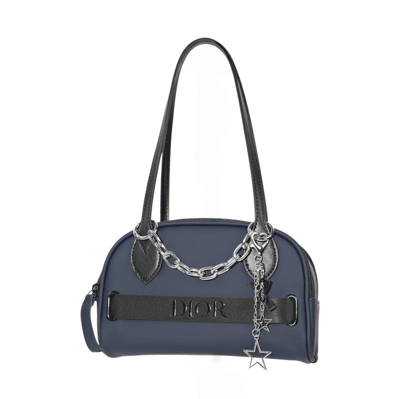 Dior Стиль DIY Косметичка Холст Туманно-синий Звездная Цепочка Нишевый Модный Высококачественный Милый Простой Модный Универсальный Изысканный Полиэфирное Волокно Портативный