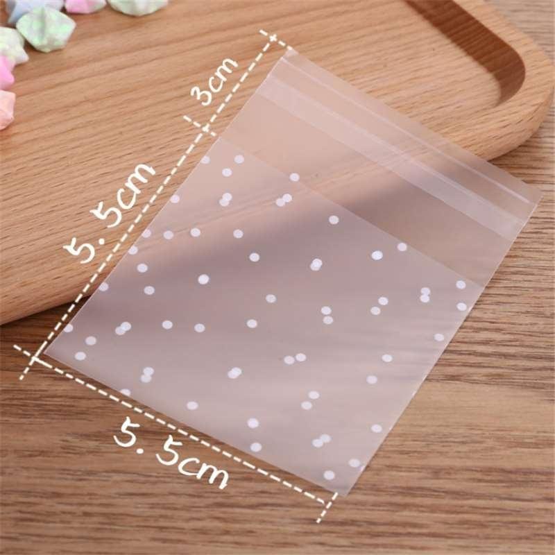 100 шт./компл. пищевые пластиковые десертные пакеты милые пакеты для упаковки печенья AVE