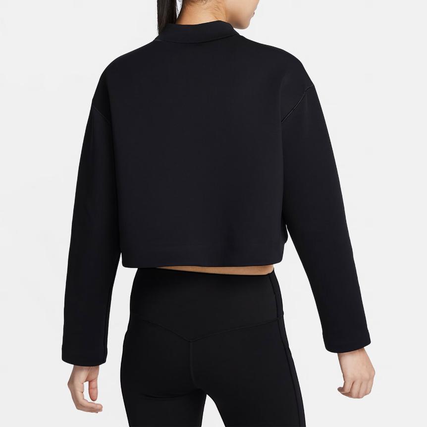 Nike FutureMove укороченный свободный повседневный свитшот женские топы черный FN2793-010
