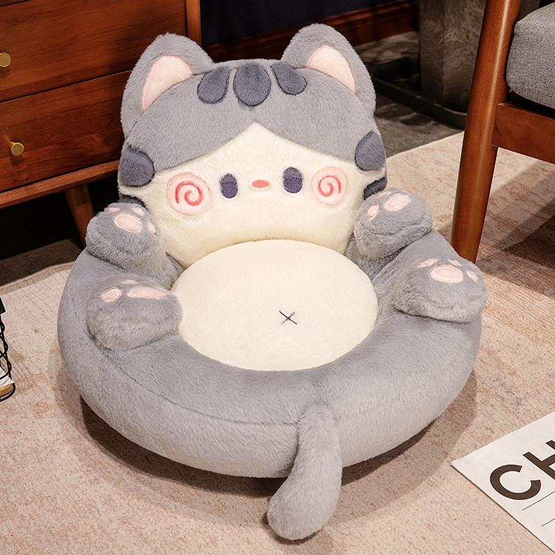 About 50CM Kawaii Cat Plush Cushion Stuffed Soft Animal Cushion Sofa Chair Pillow Ni Home Decoration for Birthday Gift