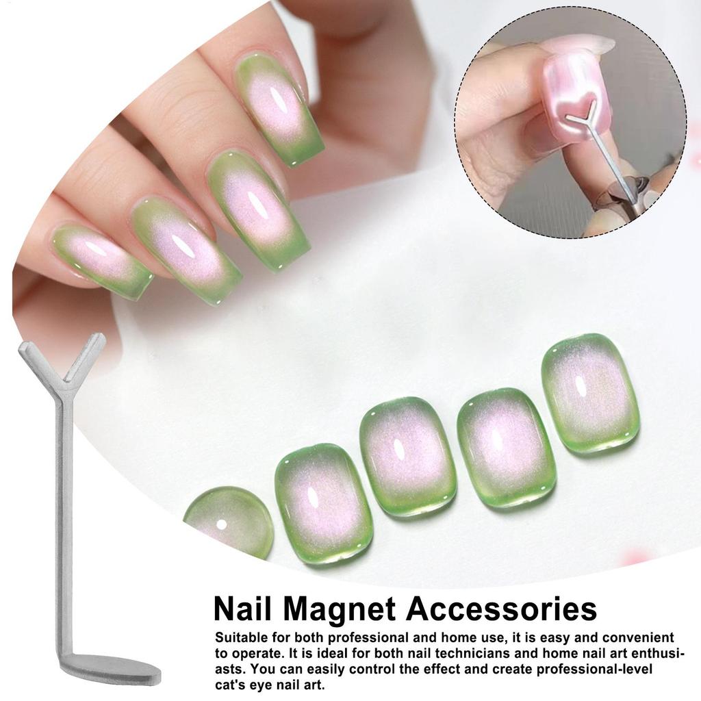 1pcs Heart Shaped Cat Eyes Magnet Y-shape Cat Eyes Nail Magnet Love Pattern Magnet Suitable For DIY Gel Polishing Magnetic Tools