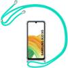 Lanyard Case For Samsung A33 5G (6.4 ") TPU Anti-Shock Reinforced Corners Protection With Green Lanyard