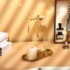 Gold Home Decoration Wedding Party Candle Holder Candlestick Spinning Rotating