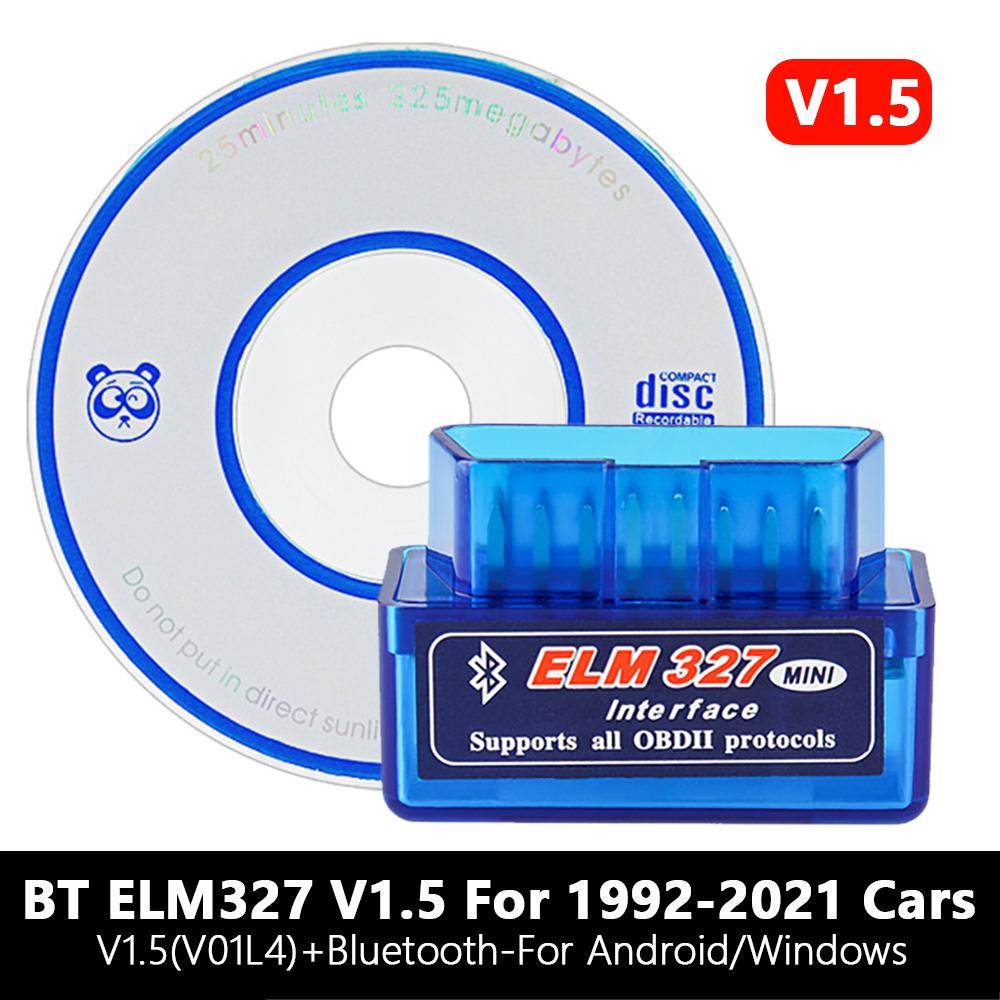 Bluetooth 5.1 ELM327 V2.1 Авто OBD2 сканер Автомобильный диагностический инструмент Считыватель кодов Инструмент Супер MINI ELM 327 V1.5 Для Android