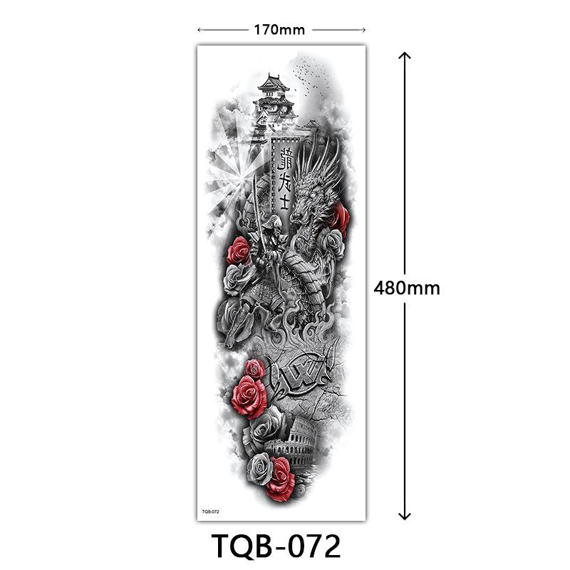 Наклейка-тату на всю руку, Наклейка-тату на всю руку с большой картинкой, Наклейка-тату с цветами на руку Тату