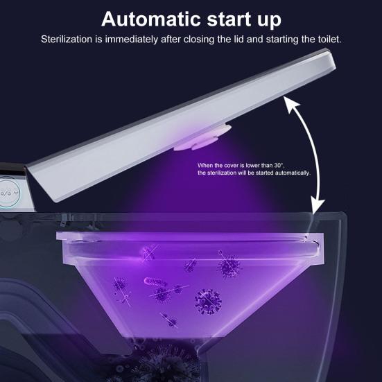 Стерилизующая лампа Closestool, запуск одной кнопкой, удаление запаха, долговечная, удобная УФ-лампа для сиденья унитаза, дезинфекция, чистящее средство, товары для дома