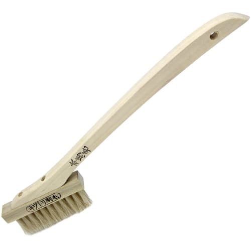 Kinch? Plastering Brush with Handle, Kiwatori, 2 Lines, White Horsehair