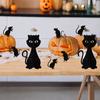 8Pcs/Set Halloween Ornament Realistic Design 3D Cats Mouse Statue Desktop Ornament Horror Decoration