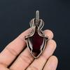 Red Flash Labradorite Gemstone Handmade Pure Copper Wire Wrap Jewelry Pendant For Women