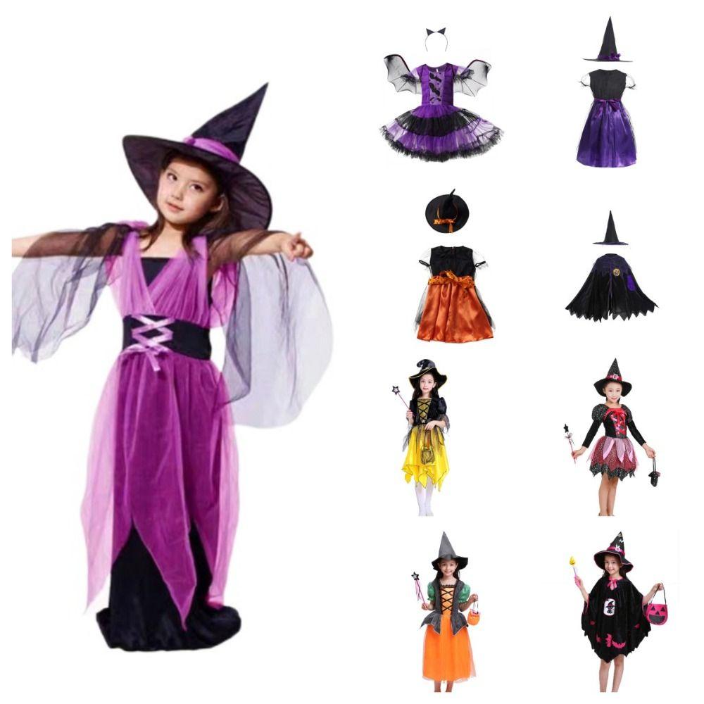 Clothes Halloween Witch Costume Glittery Mesh Dress Kid's Halloween Costume  Festival Party