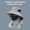 Широкополая шляпа-ведро с защитой от ультрафиолета UPF 50+, летняя шляпа с козырьком для рыбалки, с клапаном на шее и защитой лица для кемпинга, походов, садоводства