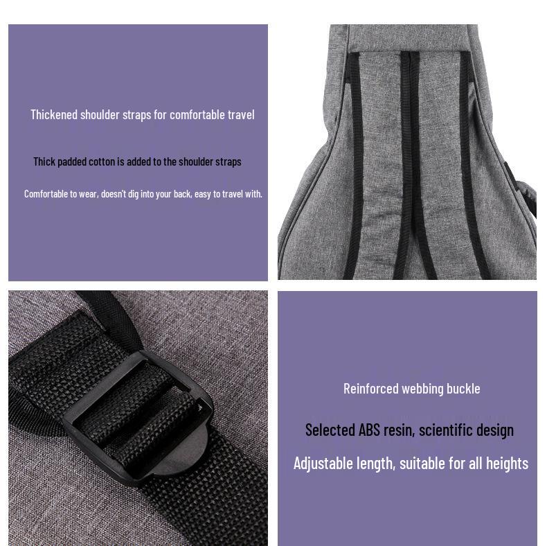 Рюкзак для акустической гитары 40/41 дюйма, толстый, с мягкой подкладкой, с двойными плечевыми ремнями