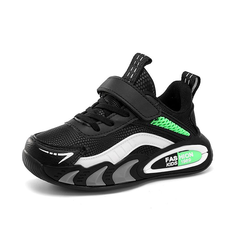 Shoes Children's 7-12 Running Sports Leather Wear-resistant Boys' Shoes Fashion Versatile Spring and Autumn Running Shoes
