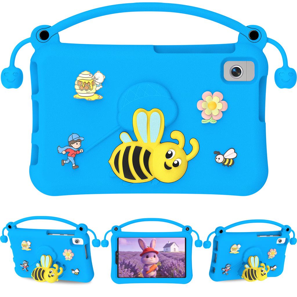 EVA Case For Samsung Galaxy Tab A11 / A9 / A7 Lite 8.7-inch / A 8.0 (2019) / Lenovo Tab K9 Bee Style Kickstand Tablet Cover with Carry Handle