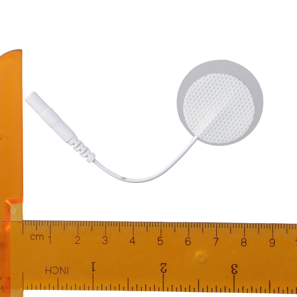 10 Pcs White Non-woven Fabric Electrode Pads 2.0mm Replacement for Tens EMS Massager